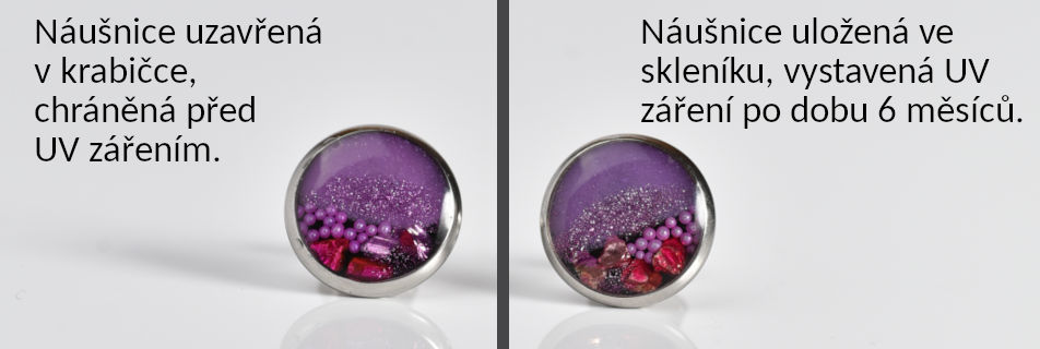 Porovnání barevnosti náušnice