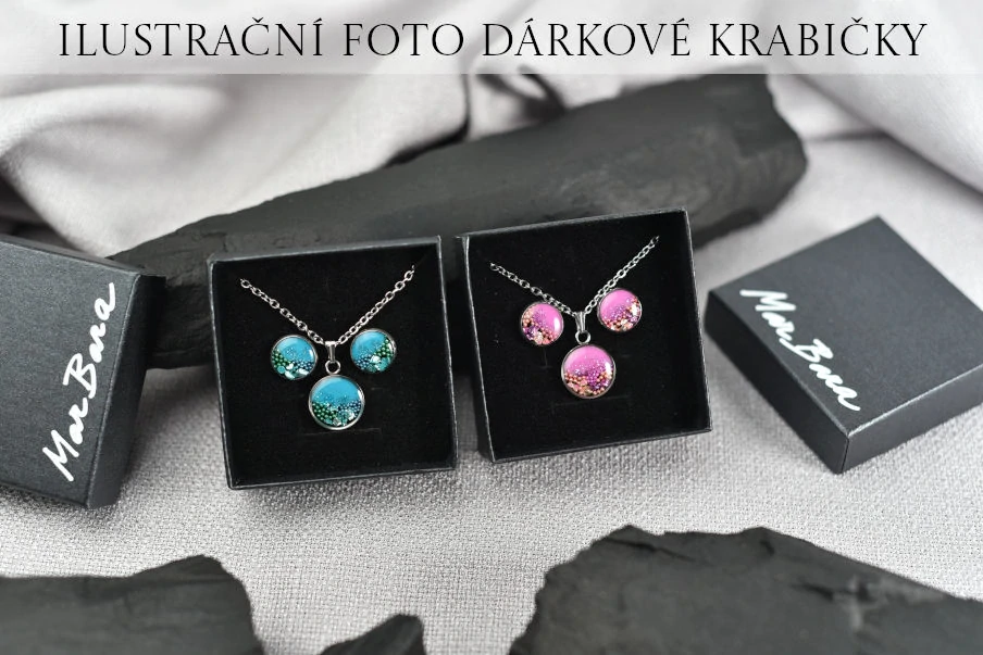 Modrá souprava s kamínky, mini kolo