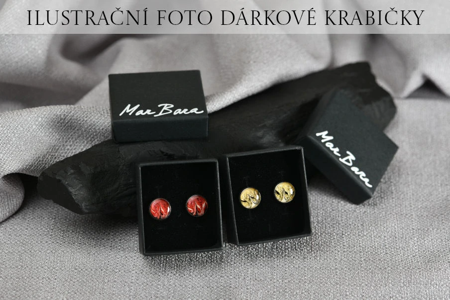 Béžovo-zlaté náušnice, malba, mramor, kolo