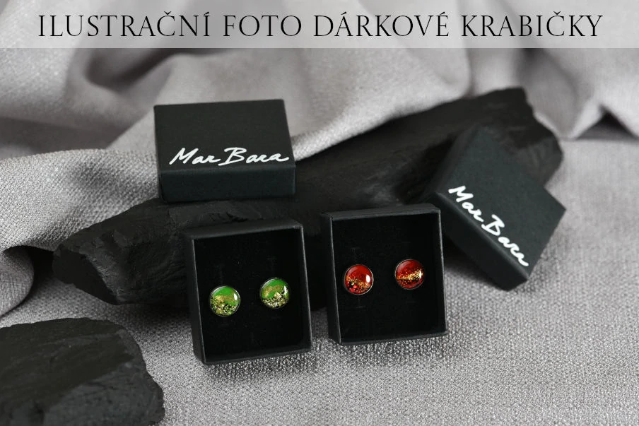 Zelené náušnice s kamínky, kolo